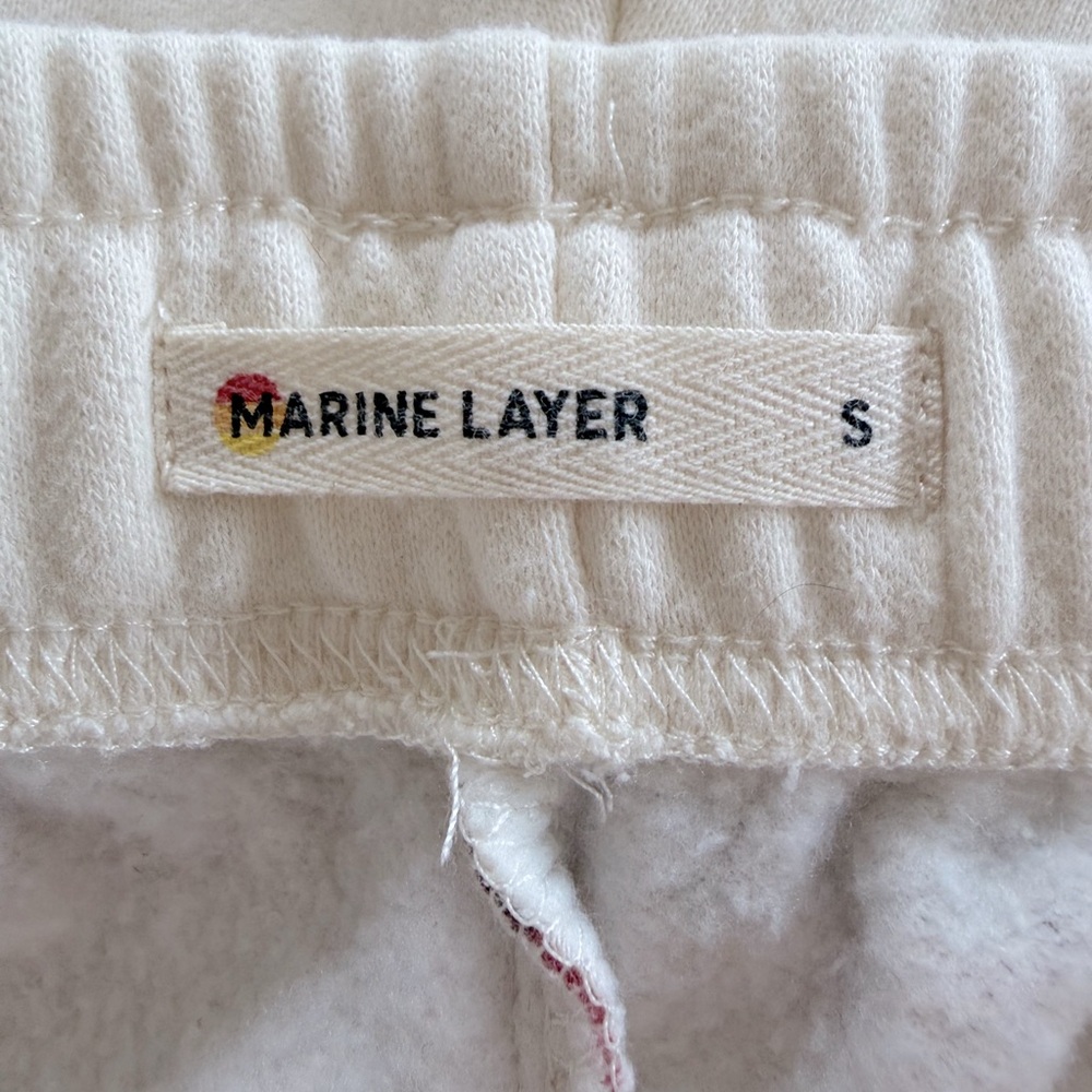 Marine Layer Cloud 9 Fleece Anytime Sweatpant Rainbow Antique White Women Small - Picture 3 of 4